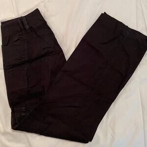 Y2K Cotton Stretch Cargo Pants Medium Rise Wide Leg Size 3 4 Large Pockets